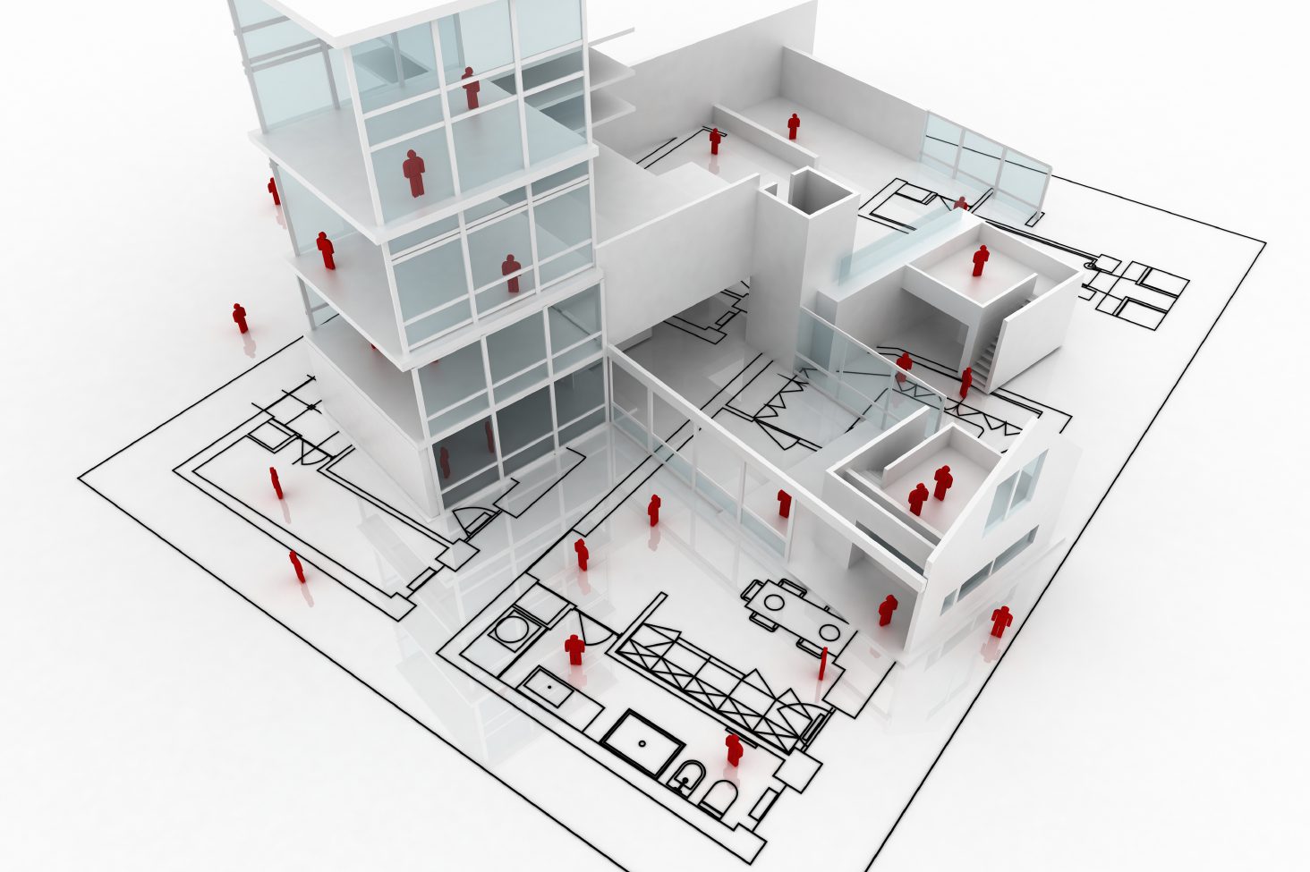 Diagram of large scale building